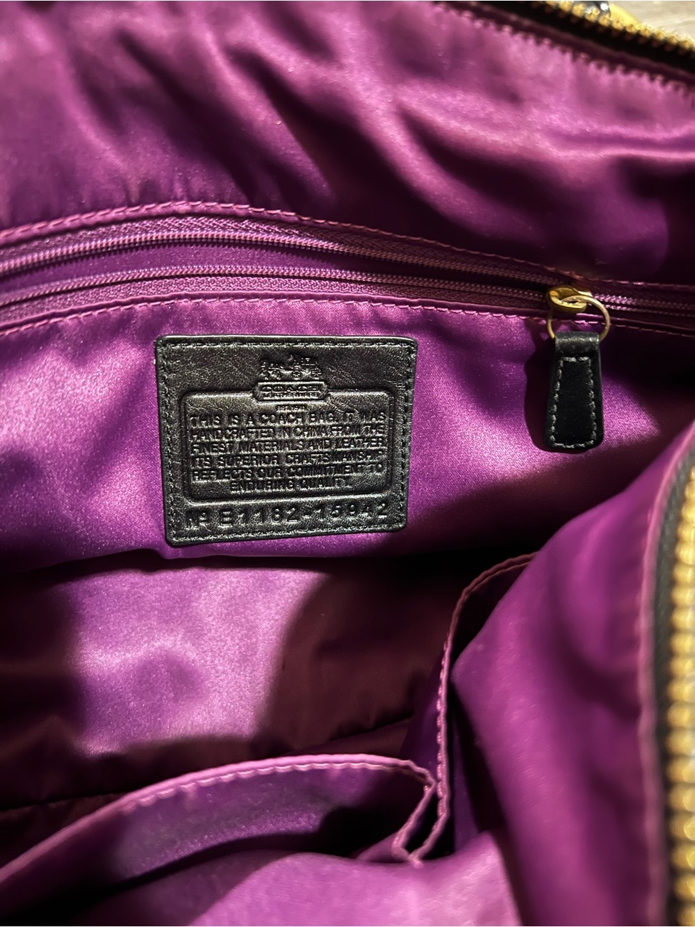 Coach Madison Sophia Satchel Black Pleated Leather with Gold Hardware - Picture 8 of 13